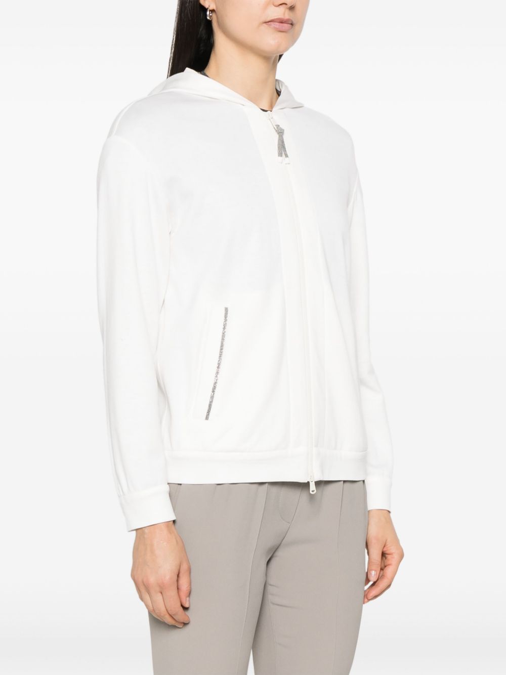 Brunello Cucinelli Cotton And Silk Blend Phoodie - Image 3
