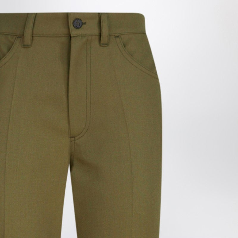 The Attico Military Green Wool Gabardineズボン - Image 3