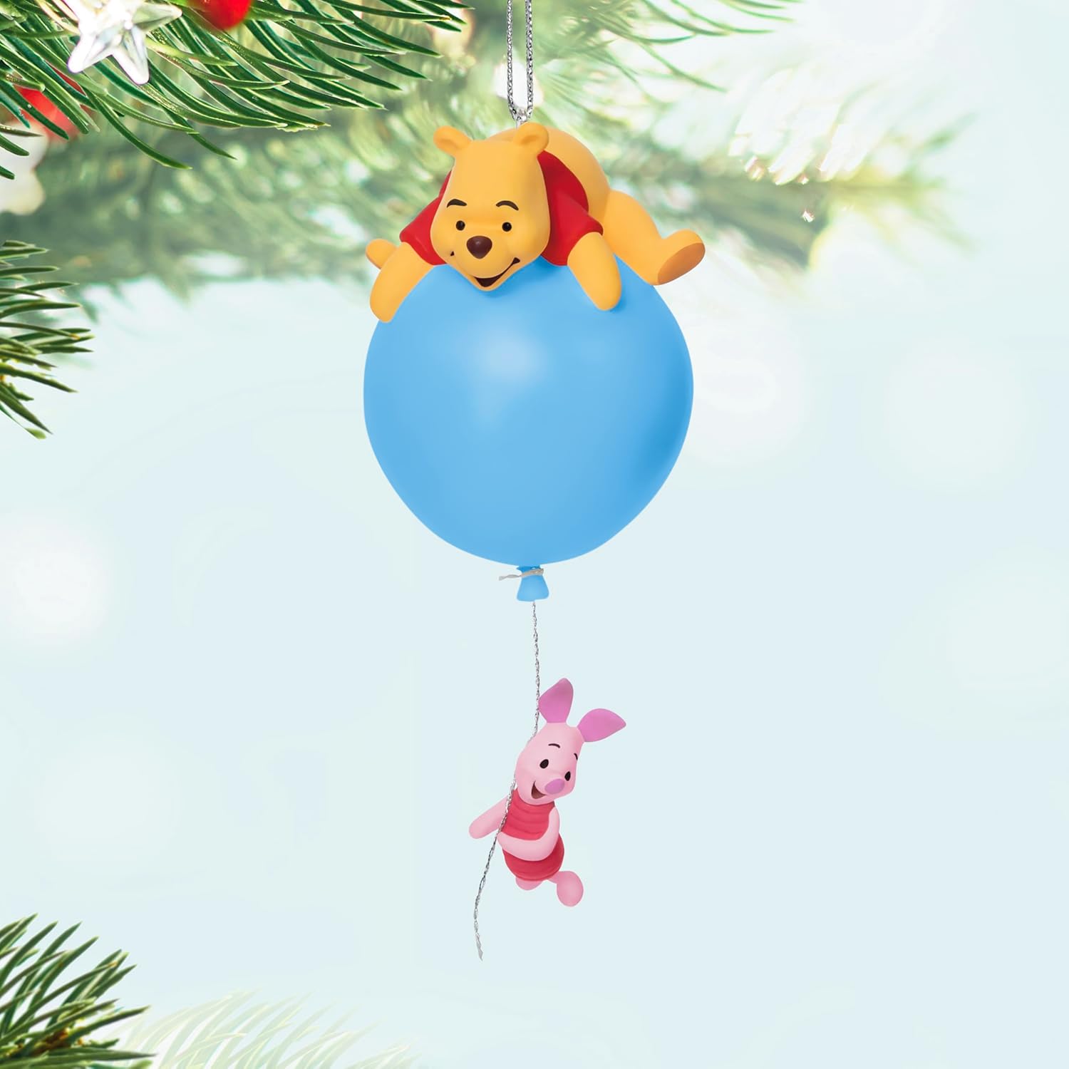 Adorno de Navidad Hallmark Keepsake 2025, Disney Winnie the Pooh Listo para la Aventura con Luz, Regalos para Fans de Disney