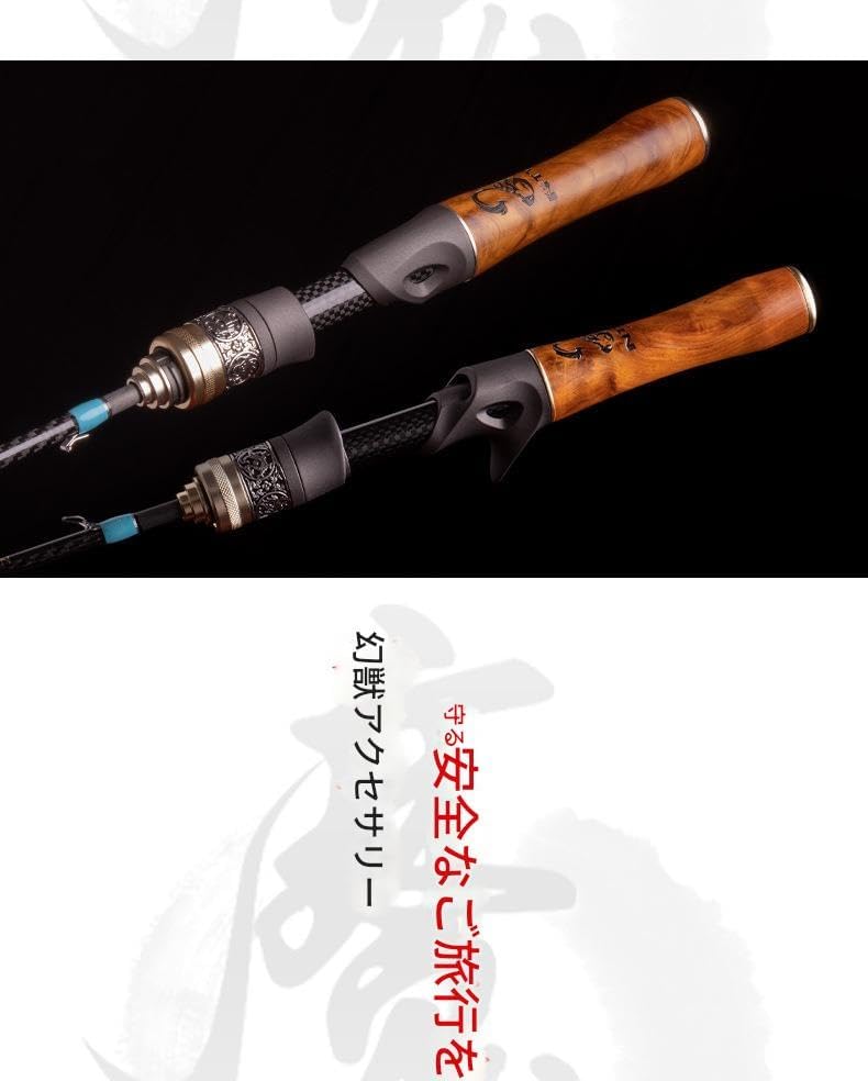 2nd Generation Ultralight Fishing Rod Carbon Fiber Spinning/Casting Fishing Rod High Sensitivity UL Power Solid Wood Handle Solid Top Super Soft Fast Fishing Rod
