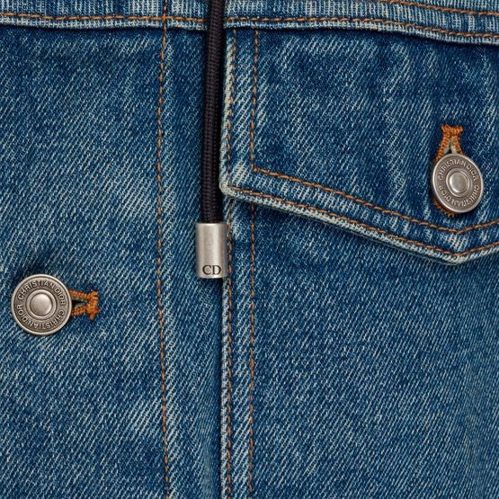 DIOR Oversized hooded jacket stonewashed cotton denim - Image 3