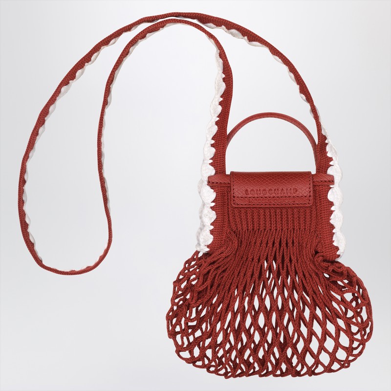 Longchamp Longchamp Xs テラコッタ色のラプリエージメッシュバッグ - Image 3