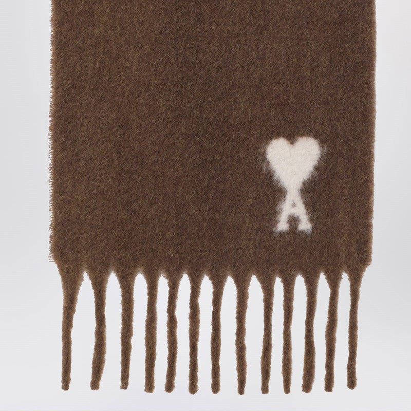 Ami Ami Paris Hazelnut Ami De Coeur Scarf - Image 3