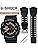[smine] G-Shock G-Shock G-Shock Watch Strap Band Replacement Compatible Belt with Spring Bars G-8900 GA-110 GA-200 Custom Parts Urethane Universal Replacement Lug Width 0.6 inch (16 mm) Black GA-100
