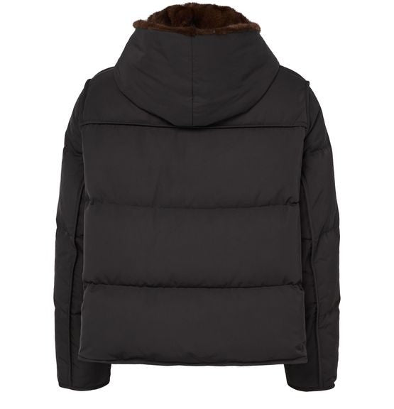 YVES SALOMON Puffer jacket with a mink fur hood - Image 3