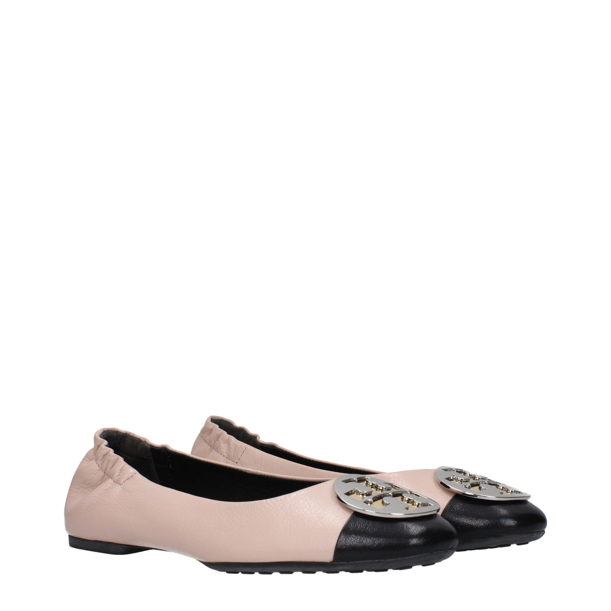 Tory Tory Burch Ballerine Claire Womens Leather Pink/Black - Image 3