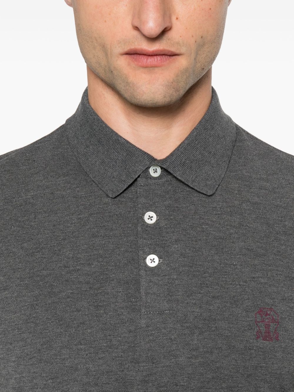 Brunello Brunello Cucinelliロゴコットンポロシャツ - Image 3