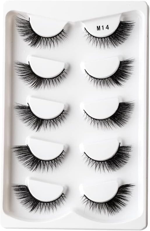 Butterfly 5 Pairs False Eyelashes Fake Mink Eyelashes Ultra Thick Stage Eyelashes (M14)