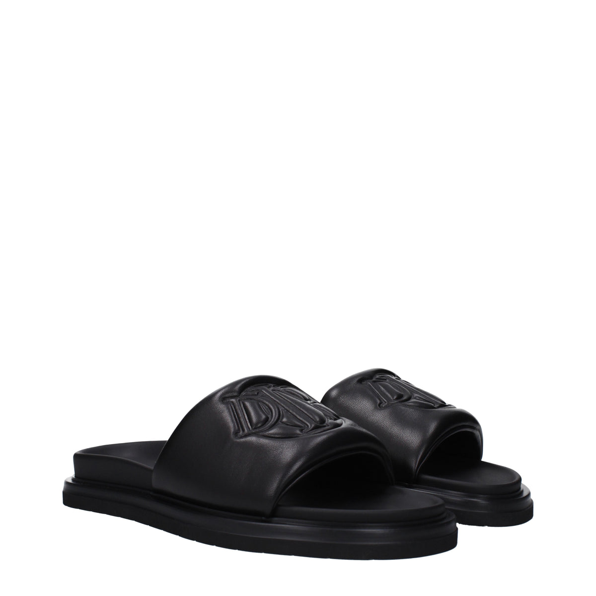 Dior クリスチャンディオールスリッパと蹄の男性革の黒 - Image 3