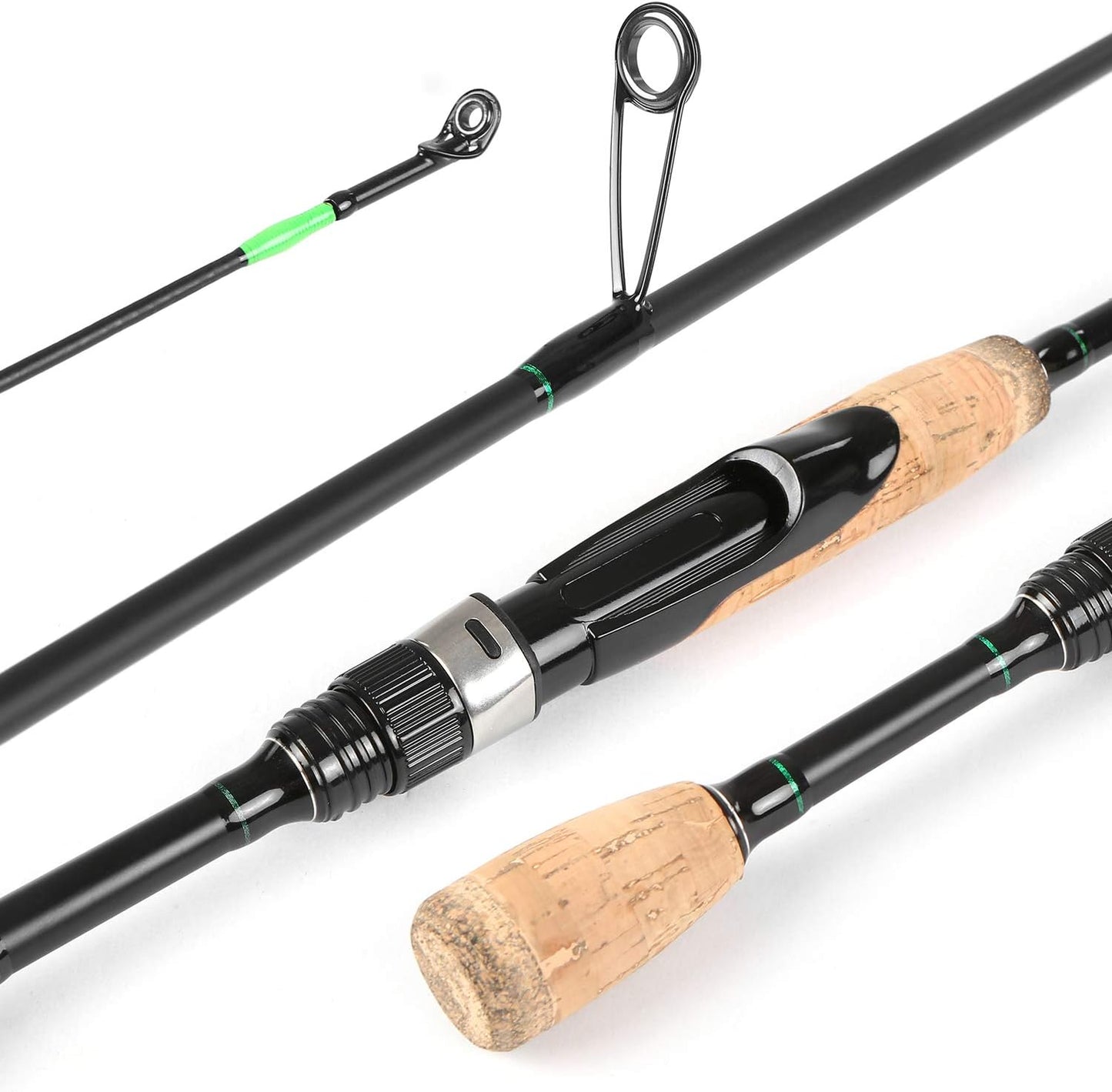 Casting Rod Portable Travel Rotating Fishing Rod Lightweight Carbon Fiber 4 Pieces Fishing Rod