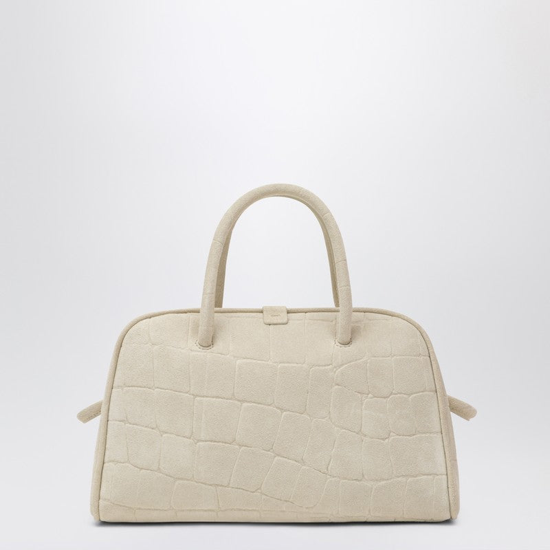 Jacquemus Jacquemus Ivory Crocodile Effect Leather Travel Bag - Image 3