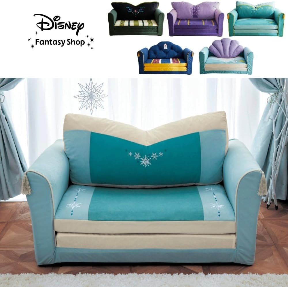 Belle Maison Disney Sofa Bed, Character, Image Sofa Bed, Beauty and the Beast (Navy)