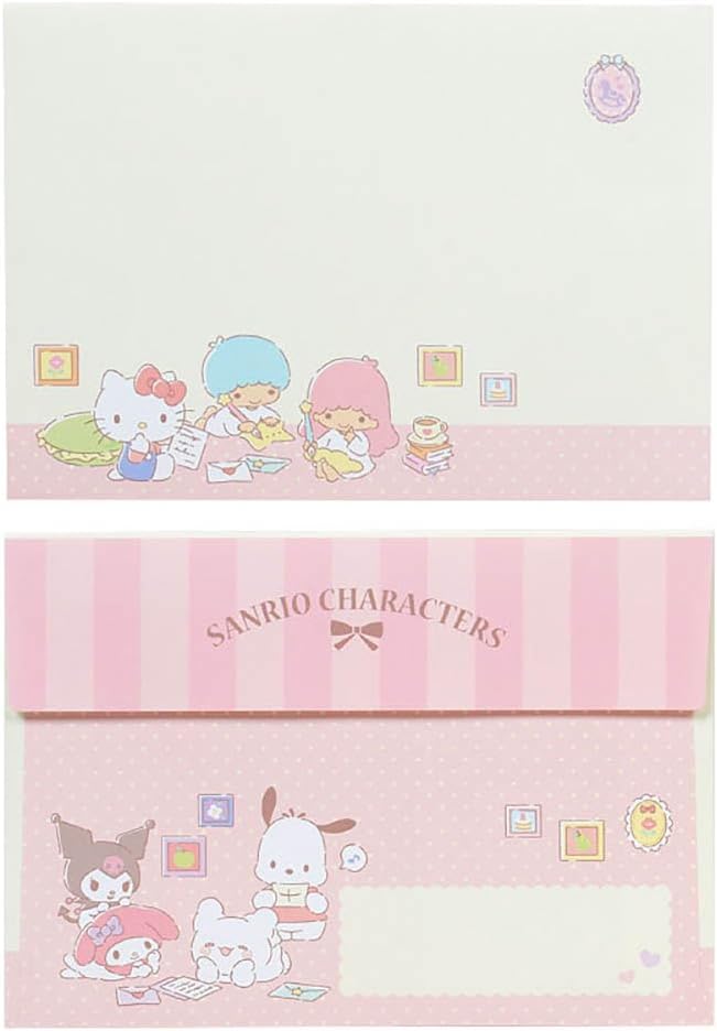 Sanrio 493945 Character Letter Set, Sanrio Characters Packaging: Approx. Width 6.3 x Depth 0.3 x Height 8.7 inches (16 x 0.8 x 22 cm)