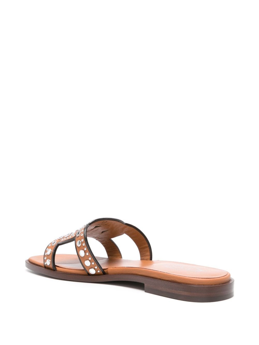 Tods トッドの革のフラットサンダル - Image 3