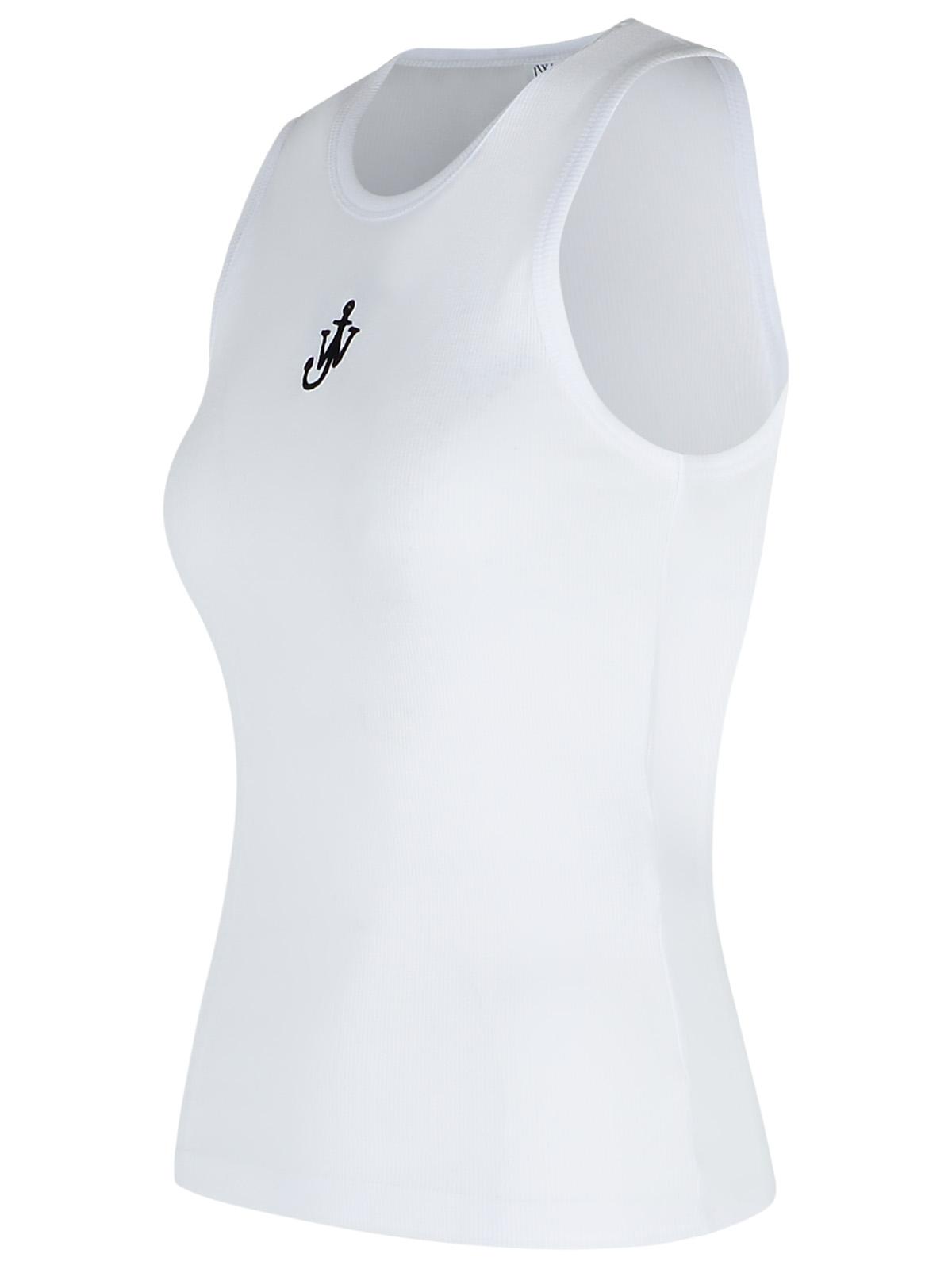 J Jw Anderson 'Anchor' White Cotton Tank Top - Image 3