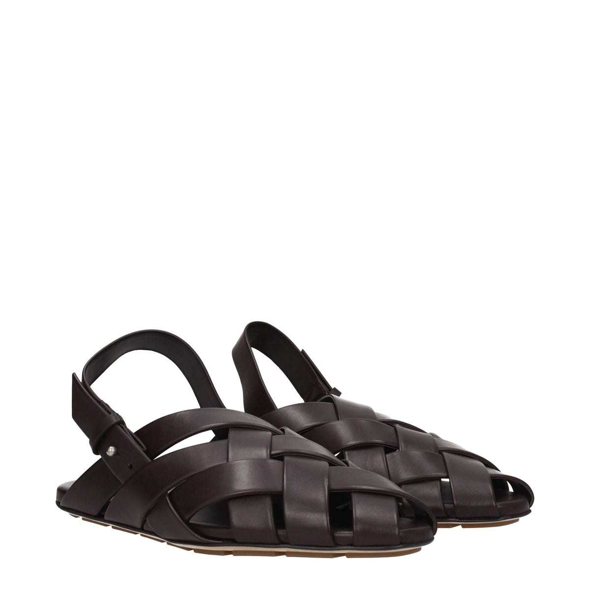 Bottega Bottega Veneta Slippers And Hooves Man Brown Leather/Dark Chocolate - Image 3