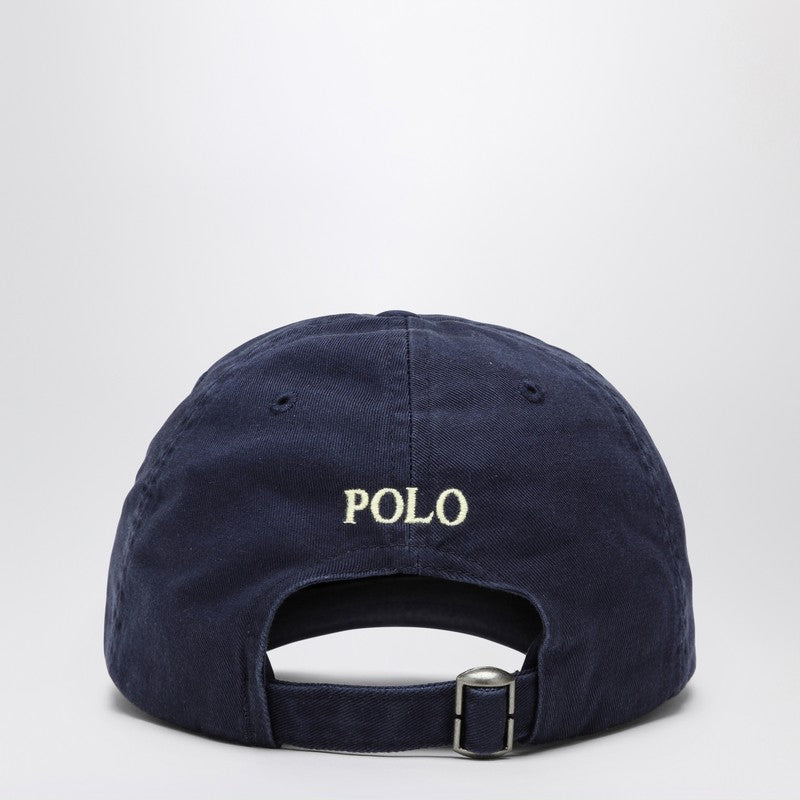 Polo ポロ ラルフローレン ネイビー ブルー コットン ベースボール キャップ - Image 3