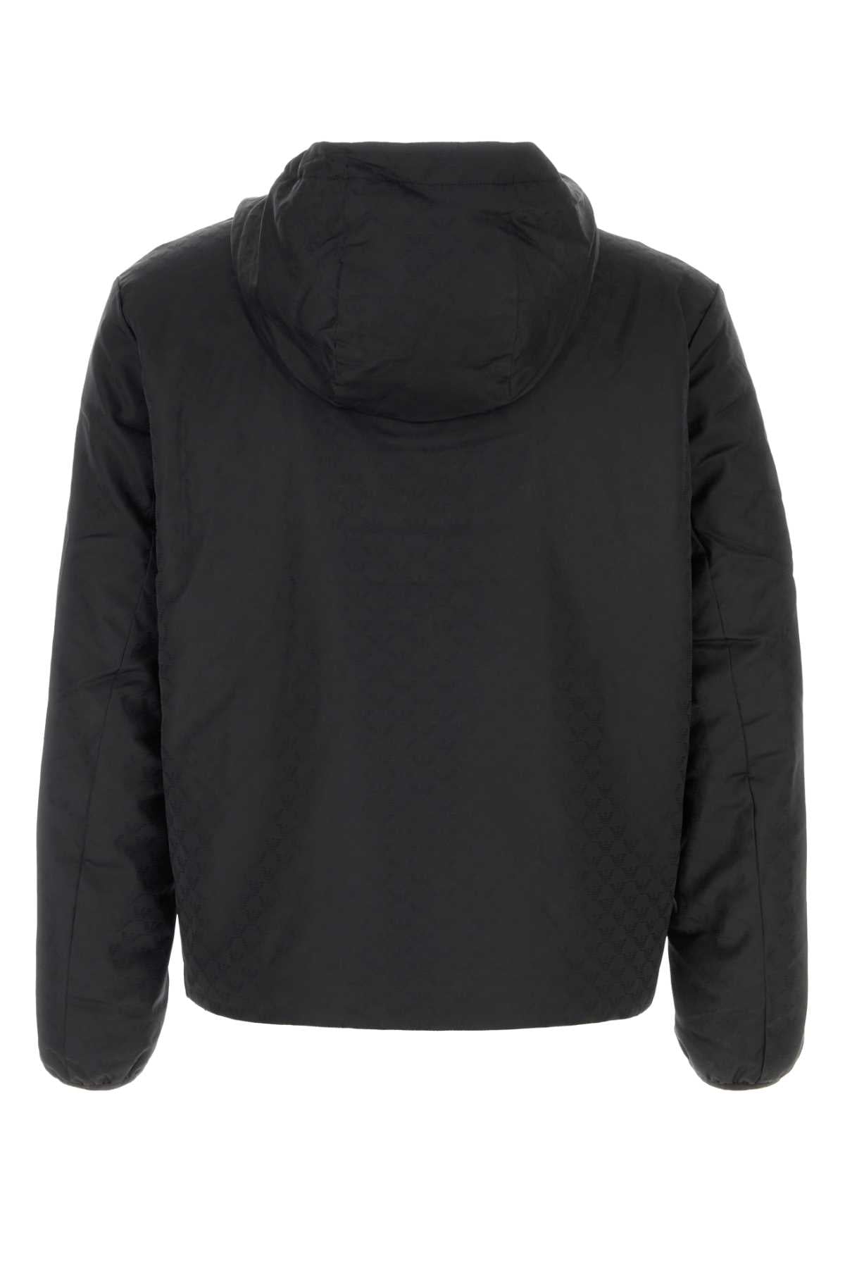 Emporio エンポリオアルマーニブラックポリエステルパッド入りジャケット - Image 3