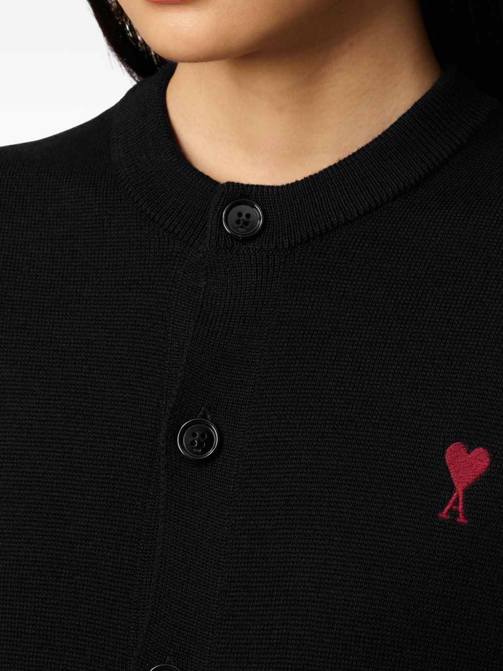 Ami Paris Ami De Coeur Wool Cardigan - Image 3