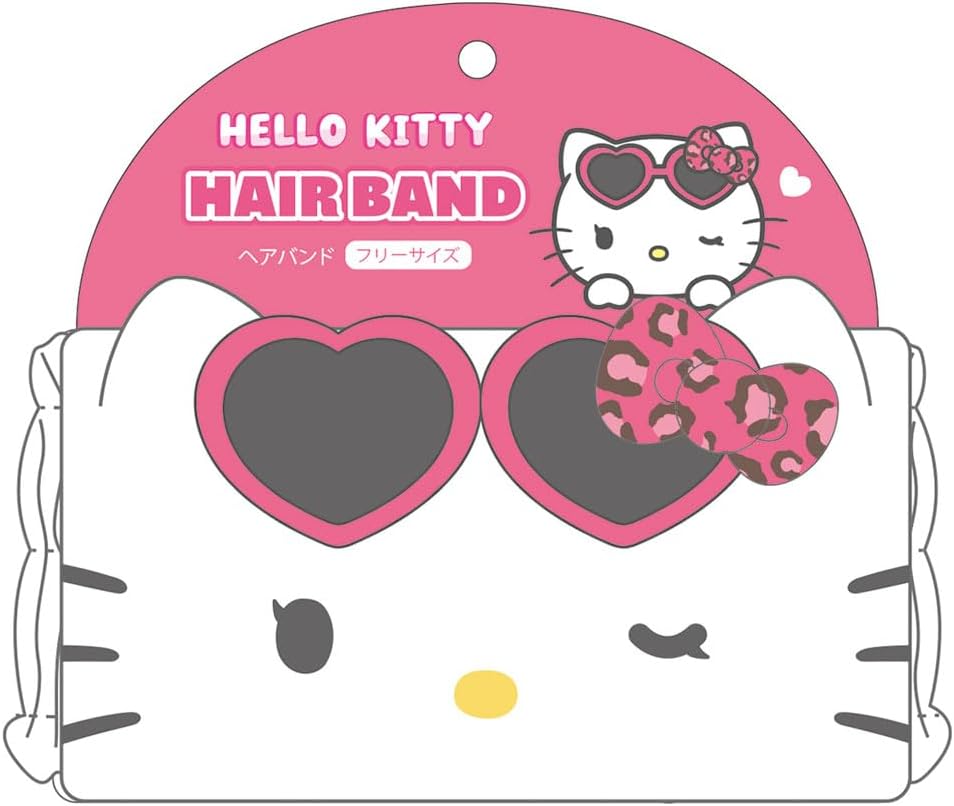 T's Factory T'S FACTORY Headband Sanrio Face Headband Hello Kitty/Leopard Print
