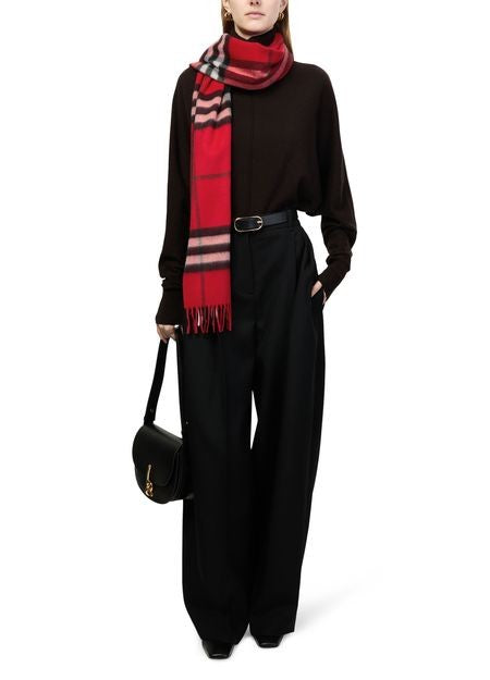BURBERRY Check Cashmere Scarf - Image 3