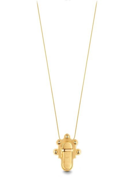 LOUIS VUITTON トランクロック ペンダントネックレス＆ブローチ - Image 3
