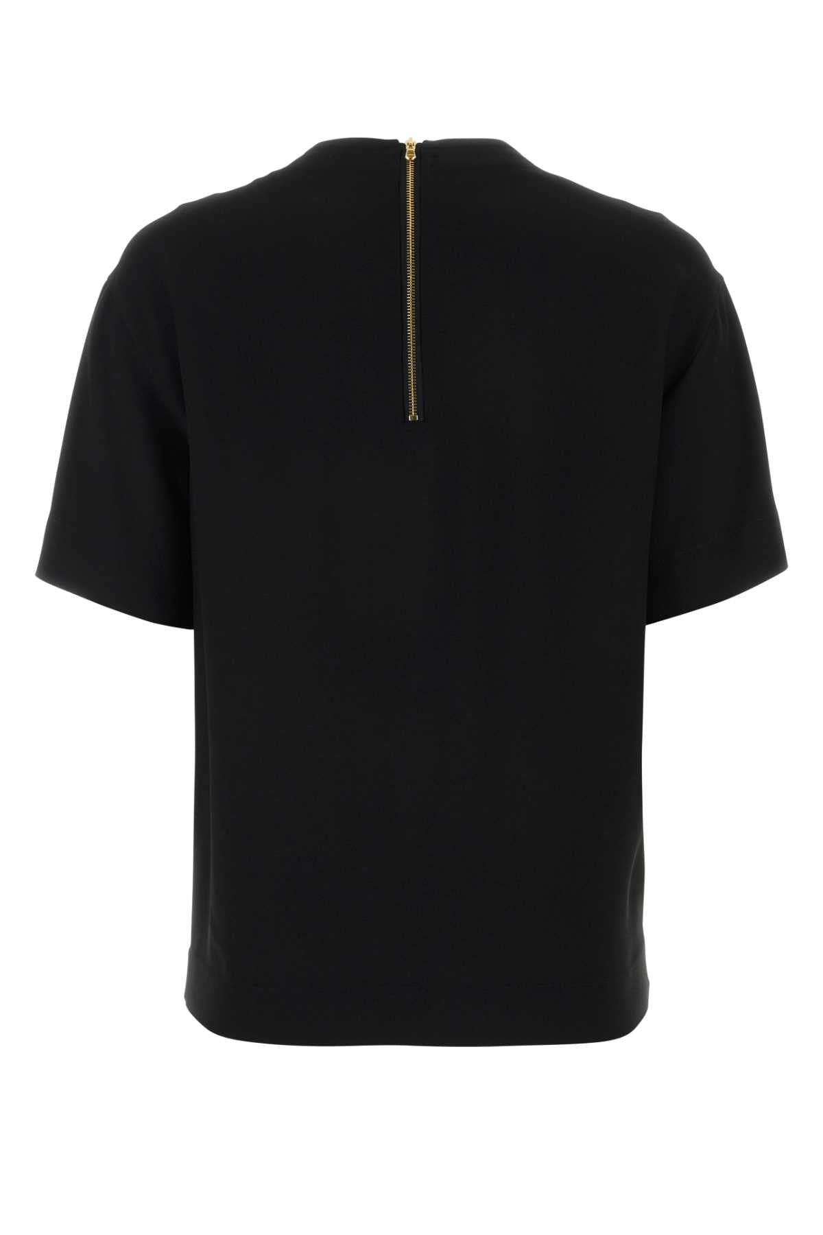 Moschino モスキーノブラッククレープTシャツ - Image 3