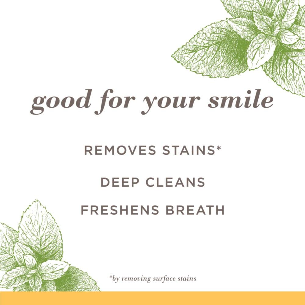 Burt's Bees Pasta de dientes, sabor natural, sin flúor, puramente blanca, menta zen, 4.7 onzas, paquete de 3