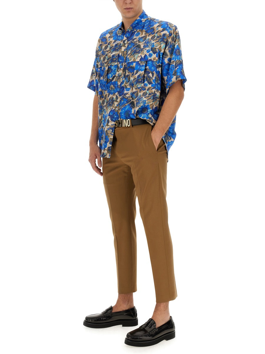 Moschino モスキーノブルーフラワーズオールオーバープリントシャツ - Image 3