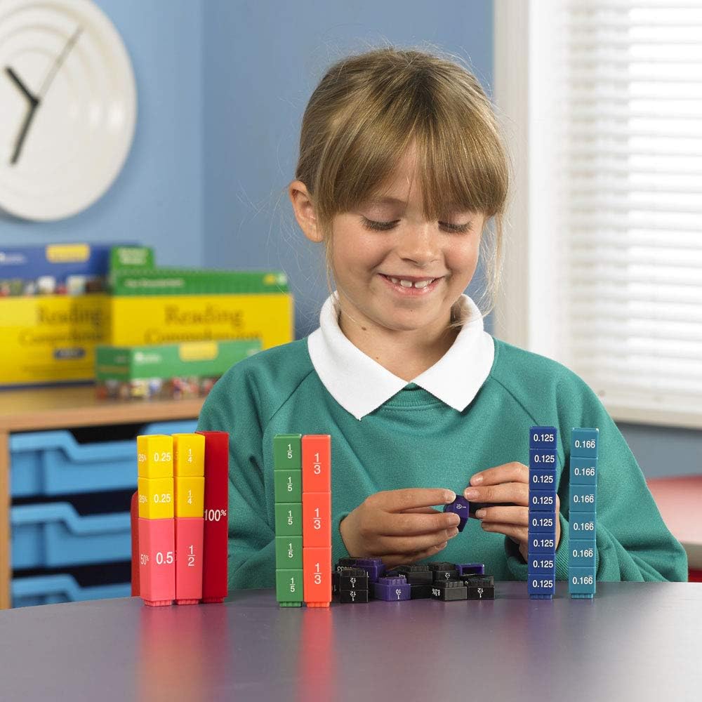 Learning Resources LER0615 Mathematics Teaching Materials [Learn Fractions, Decimals, %] Tower Cube, Genuine Product & Learning Resources Learning Resources Mathematics Teaching Material, Fraction,