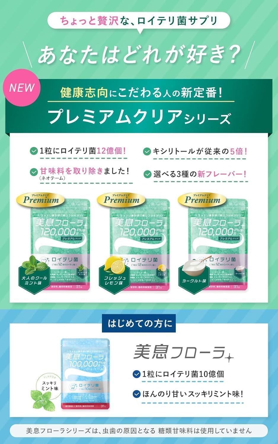 Reuteri Bacteria Tablet, Breath Flora 1.2 Billion + Premium Clear, Fresh Lemon Flavor (31 Days)