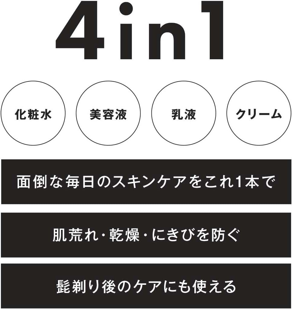 Men’s All-in-One Quasi-Drug Gel, Heparine, Acne, Moisturizing, Dryness, Sensitive Skin, 6 Free Ingredients, 3.5 oz (100 g), Large Capacity, Gentle Carat, 1 Piece