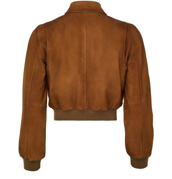 MIU MIU Crop suede aviator jacket - Image 3
