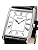Seiko SWR049 Men's Wristwatch, Square Design, Quartz, White Dial x Black Leather Band, Classic