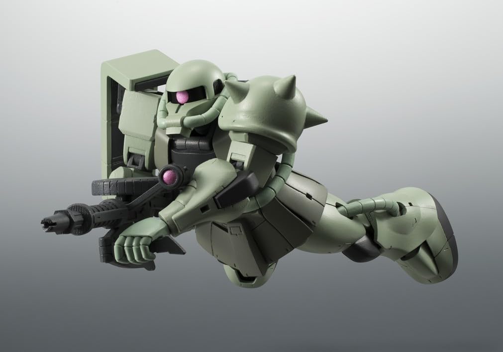 TAMASHII NATIONS Robot Spirits Mobile Suit Gundam MS-06 Mass Production Zaku Ver. A.N.I.M.E. (Resale Version), Approx. 4.9 inches (125 mm), PVC & ABS Pre-painted Action Figure