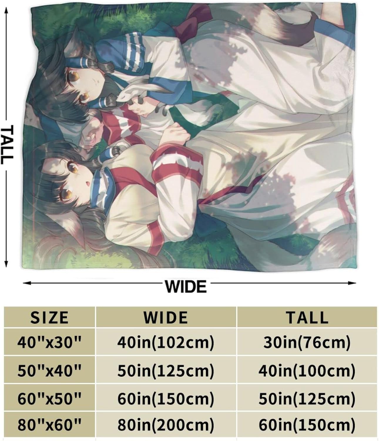 Moe Anime Blanket, Single Blanket, Microfiber, Warm Blanket, Washable, Uttawarerimono Ellu Arlu, Animal Ears, Comforter, Bedding, Cute, Fluffy, Nap Comforter, Large, Anime Goods, Autumn, Winter, Cold