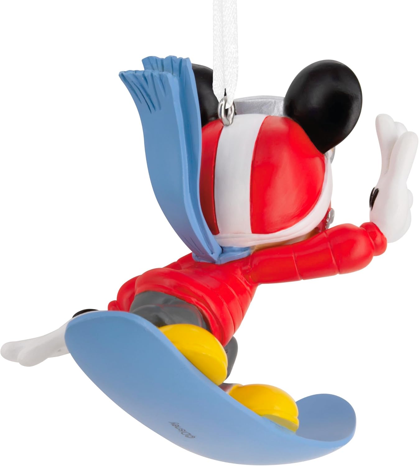 Hallmark Adorno de snowboard de Mickey Mouse, decoración de árbol de Disney, adorno colgante de Disney, adorno colgante, regalo para Navidad