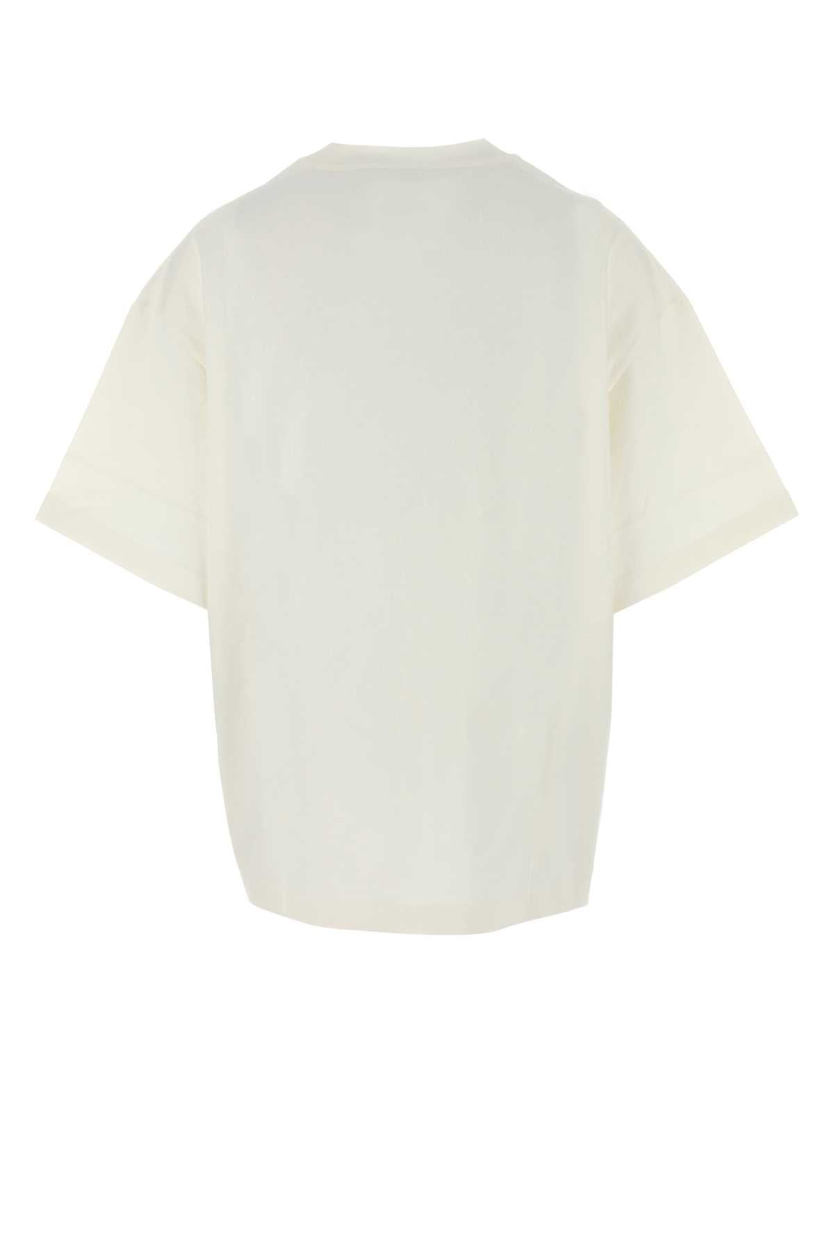 Jil ジルサンダーホワイトコットンTシャツ - Image 3