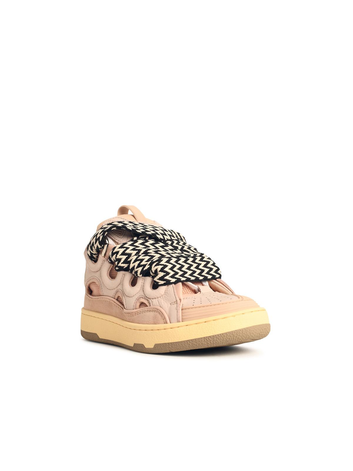 Lanvin Lanvin 'Curb'ピンクリアブレンドスニーカー - Image 3
