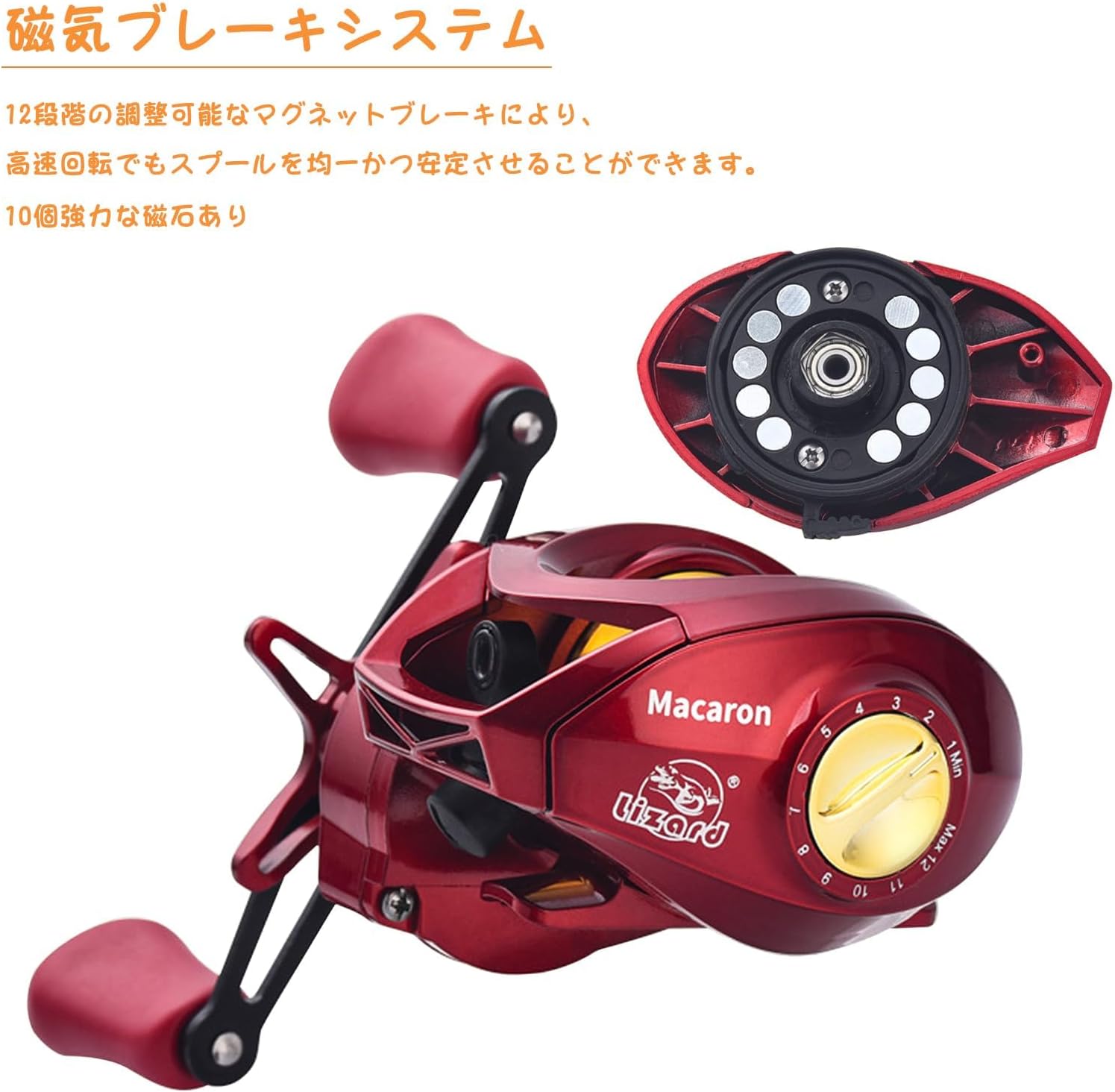 Bait Reel Fishing Reel Bait Finesse Reel Shallow Groove Spool Ultra Lightweight Aluminum Alloy Spool Strong Magnetic Brake for Saltwater Fishing Freshwater (Right Handle)