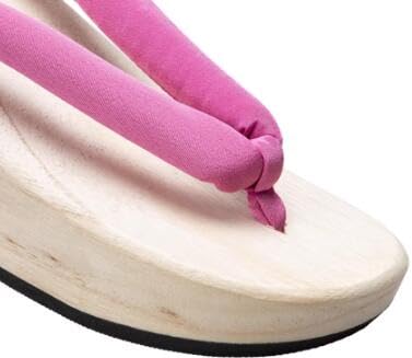 Japanese Clogs, Slippers, Women's Clogs, White Wood, Thick Soles, Summer, Ladies, Yukata Geta, Japanese Clothes, Accessories, Multicolor, Easy to Wear, Rubber Included, Summer