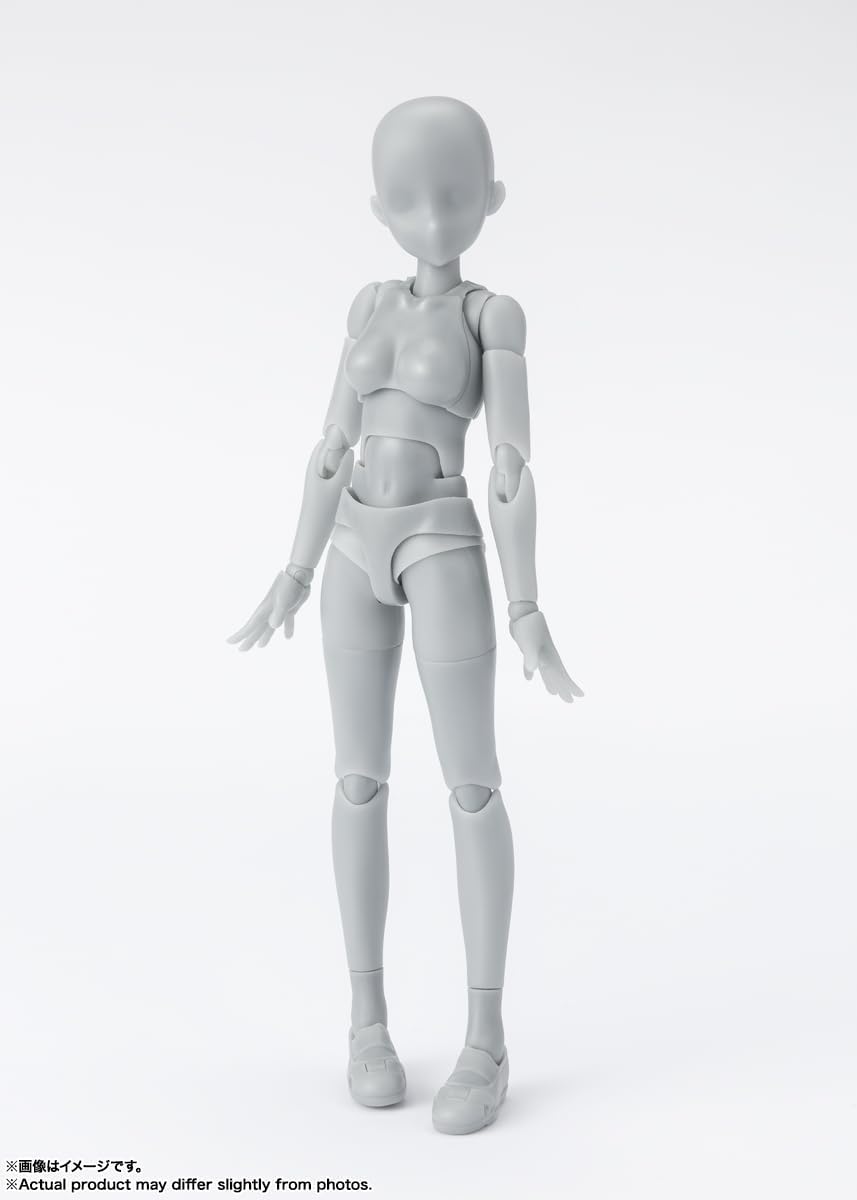 S.H. Figuarts Body-chan School Life Edition DX Set (Gray Color Ver.) Approx. 5.1 inches (130 mm), PVC & ABS Action Figure