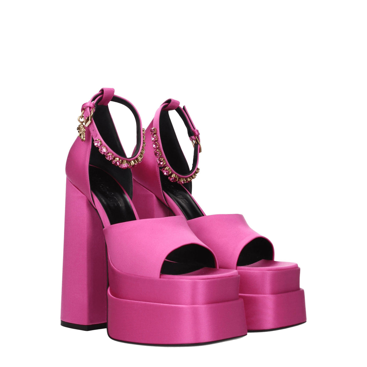 Versace ヴェルサーチサンダルの女性サテンフキシア - Image 3