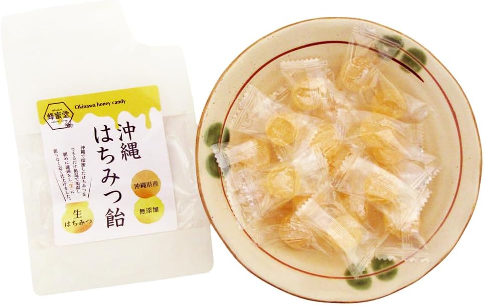 Honeydo Okinawa Honey Candy, 3.5 oz (100 g), Okinawa Souvenir, Limited Honey, Candy, Rare, Thick, Okinawa Prefecture, Hakame-chan, Made in Japan (3.5 oz (100 g), 3, Bags)