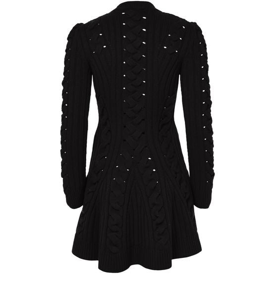 MCQUEEN Mini cable knit dress - Image 3