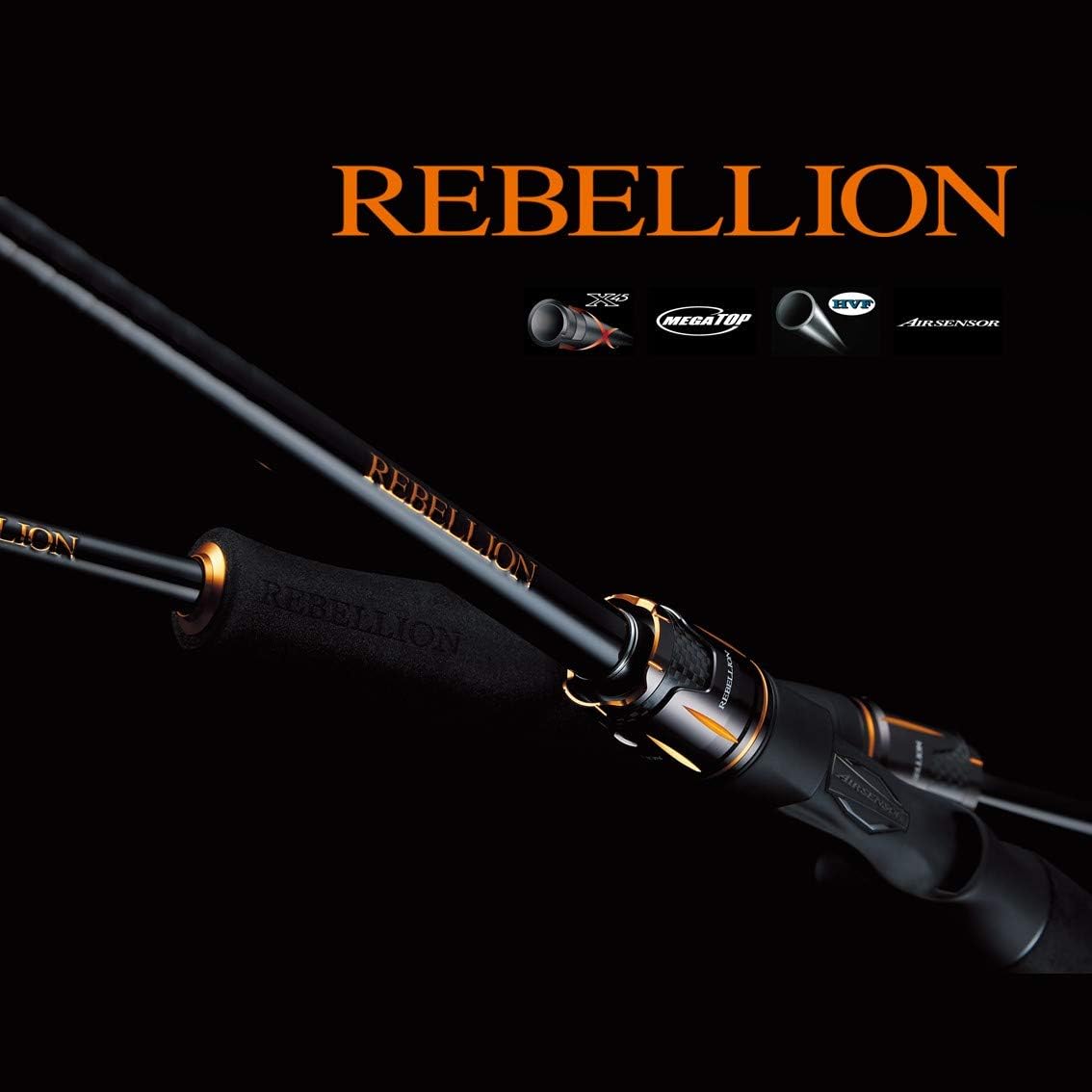 Daiwa Rebellion Bass Rod, Spinning/Bait, 2-Piece Model, Various