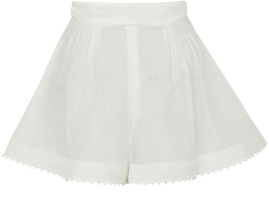 ZIMMERMANN Dawning beaded tuck shorts - Image 3