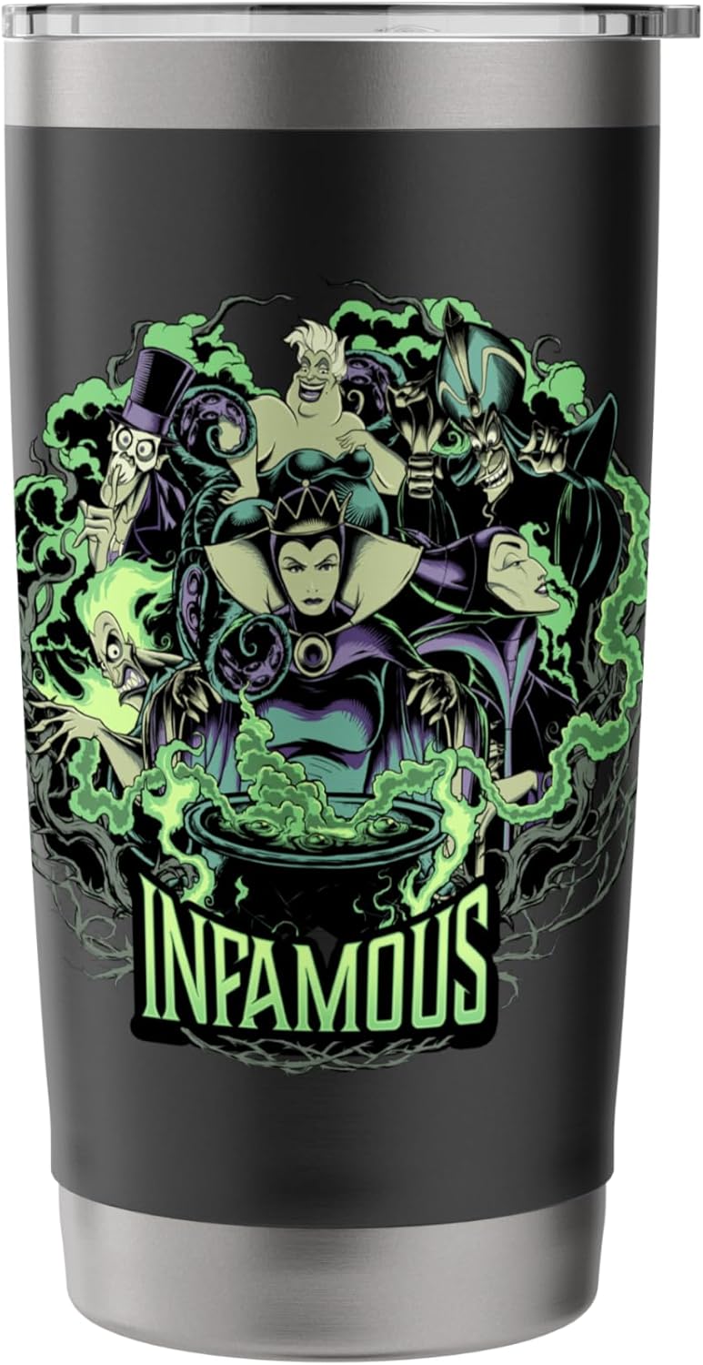 Disney Villains Infamous Evil Group - Vaso aislado de acero inoxidable
