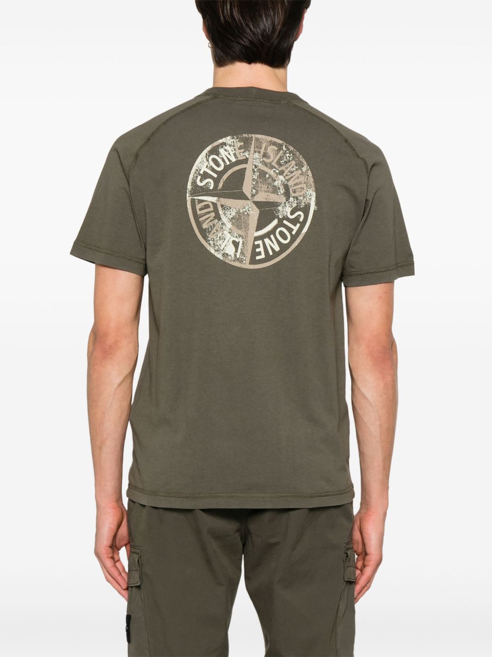 Stone Stone Island Logo Cotton T Shirt - Image 3