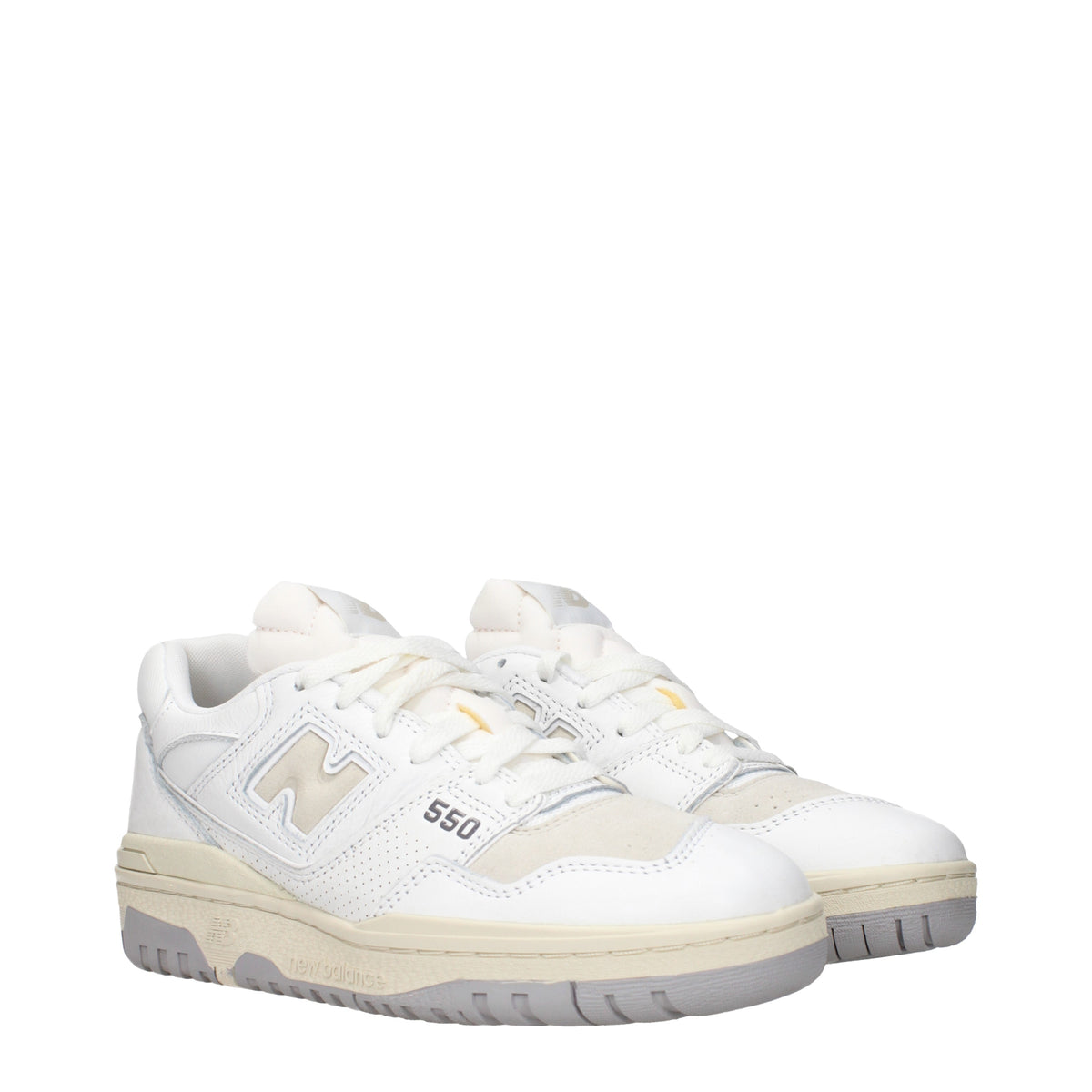 Designer Brand ニューバランス スニーカー 550 メンズs レザー ホワイト/ベージュ - Image 3